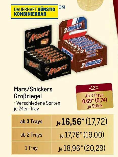 Mars/Snickers Großriegel