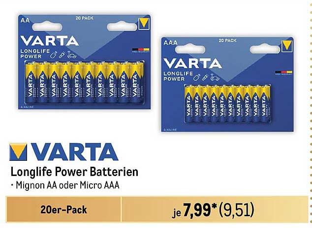 VARTA Longlife Power Batterien