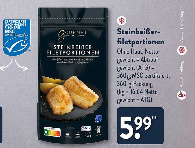 Steinbeißer-filetportionen