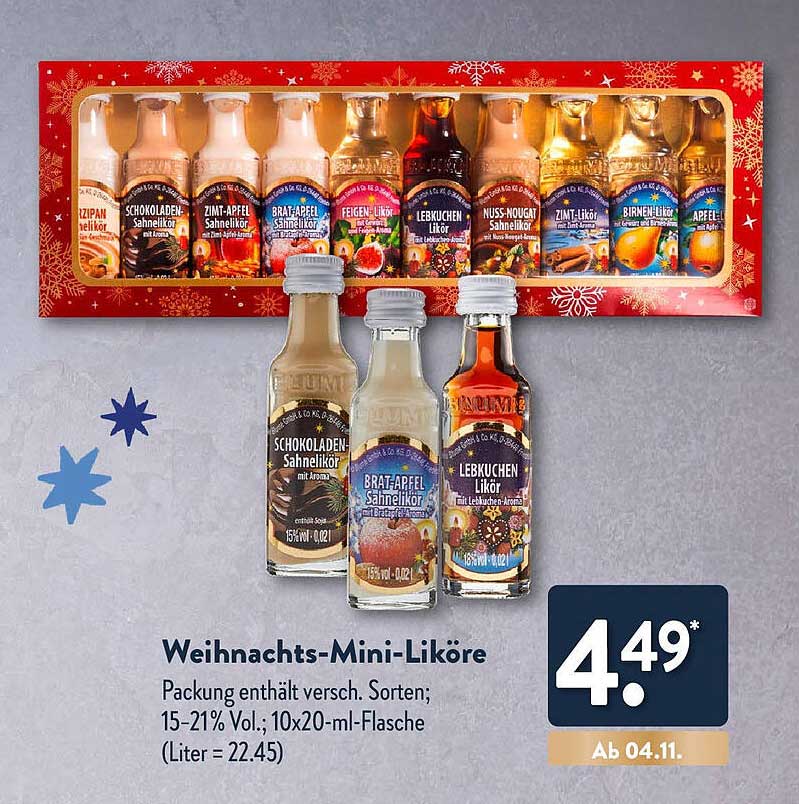 Weihnachts-Mini-Liköre