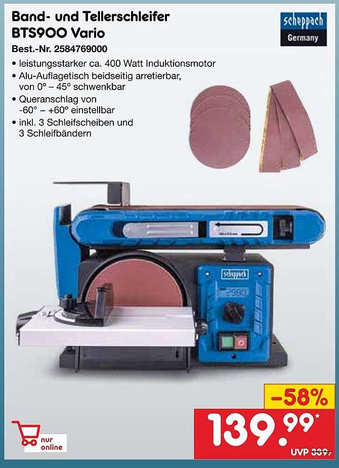 Band- und Tellerschleifer BTS900 Vario