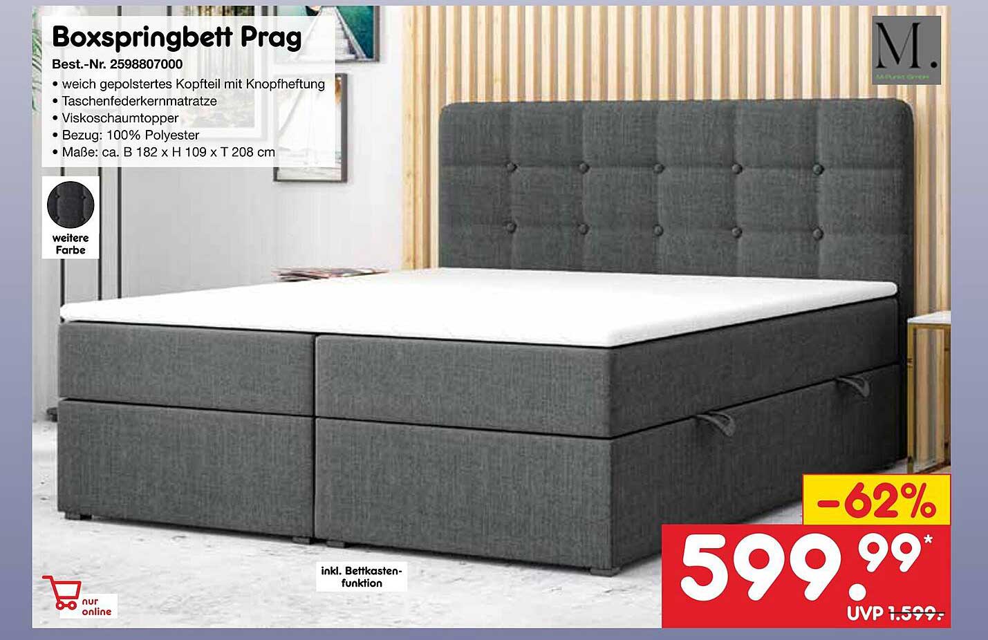 Boxspringbett Prag