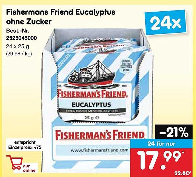 Fishermans Friend Eucalyptus ohne Zucker