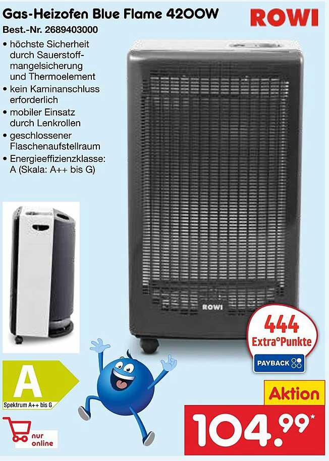 Gas-Heizofen Blue Flame 4200W