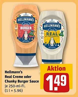 Hellmann's Real Creme oder Chunky Burger Sauce