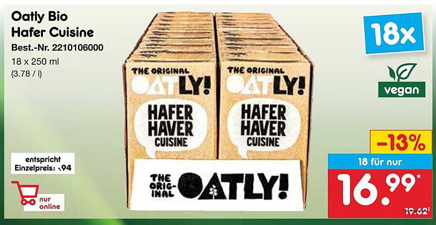 Oatly Bio Hafer Cuisine