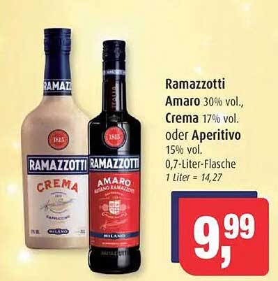 Ramazzotti Amaro oder Aperitivo