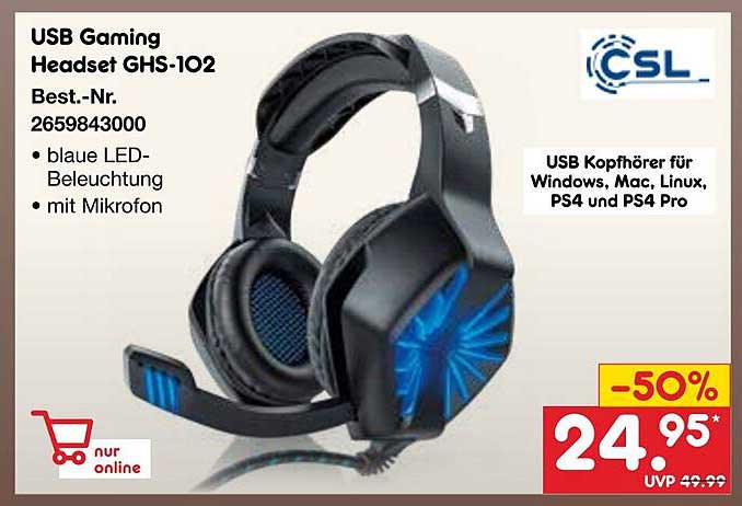 USB Gaming Headset GHS-102