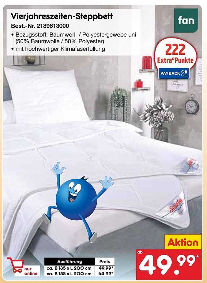 Vierjahreszeiten-Steppbett