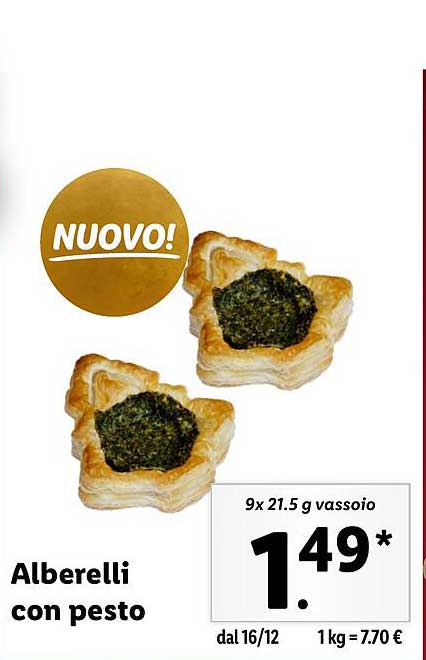 Alberelli con pesto