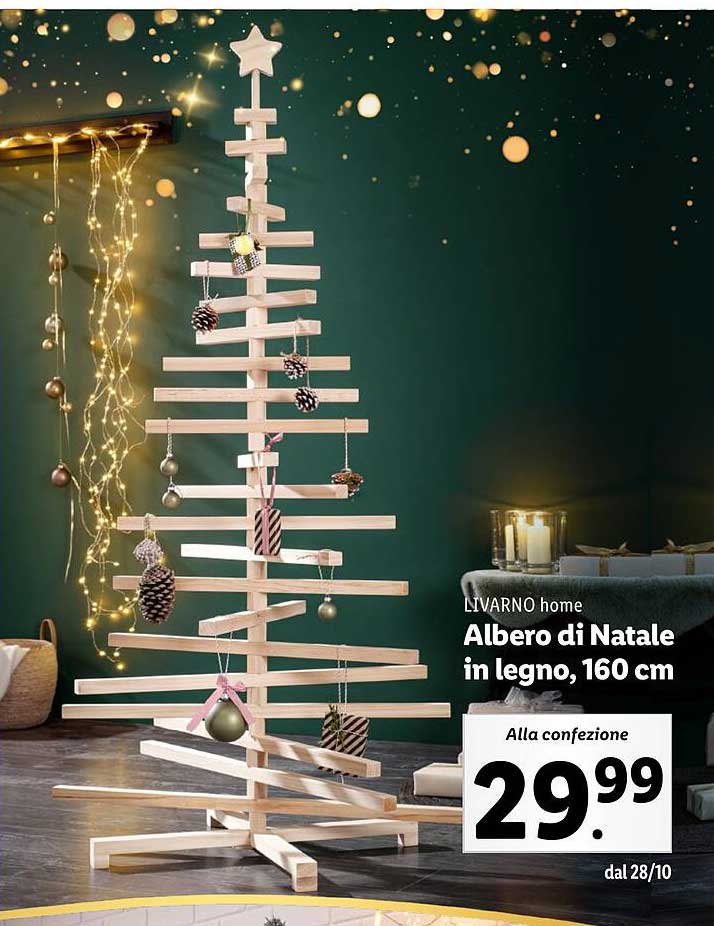 Albero di Natale in legno, 160 cm