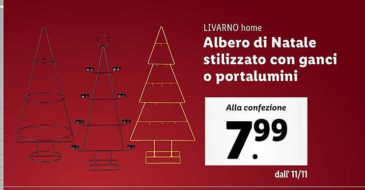 Albero di Natale stilizzato con ganci o portalumini