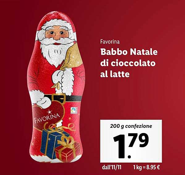 Babbo Natale di cioccolato al latte