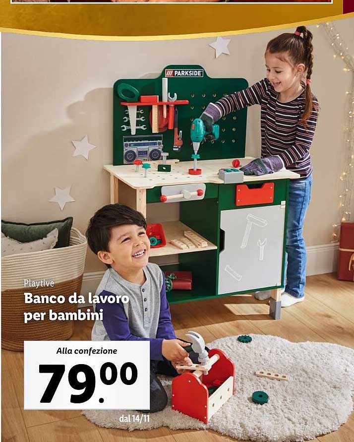 Banco da lavoro per bambini