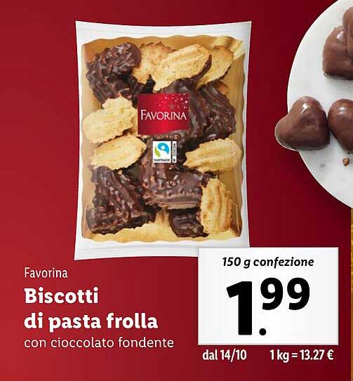 Biscotti di pasta frolla con cioccolato fondente