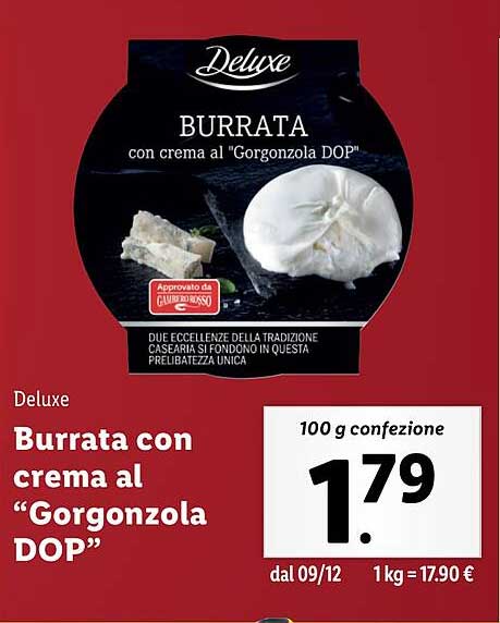 Burrata con crema al "Gorgonzola DOP"