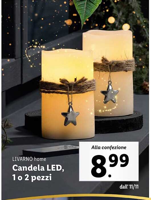 Candela LED, 1 o 2 pezzi