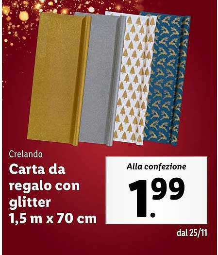 Carta da regalo con glitter