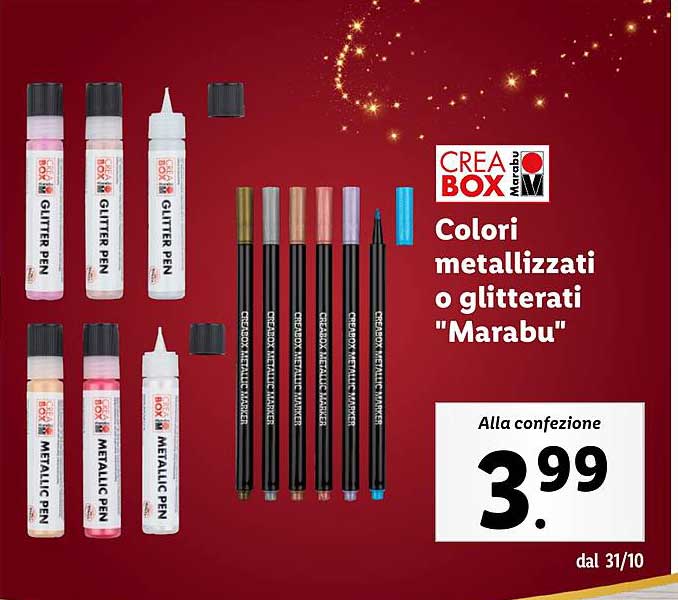 Colori metallizzati o glitterati "Marabu"