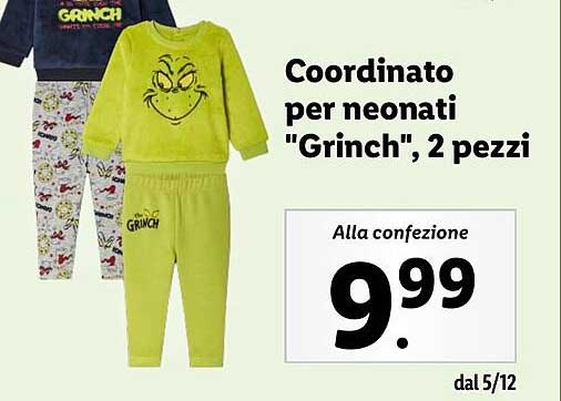 Coordinato per neonati "Grinch", 2 pezzi