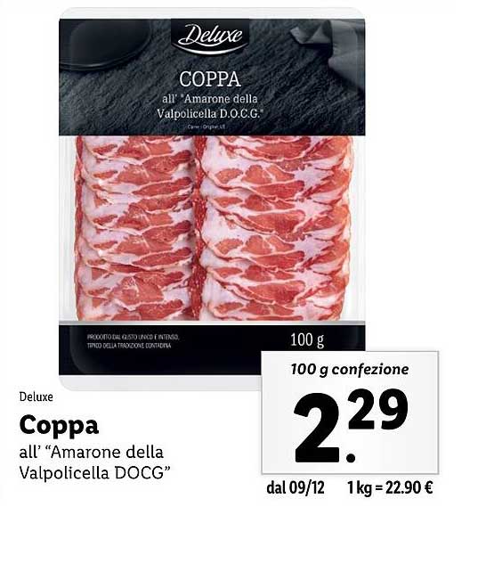 Coppa all' "Amarone della Valpolicella D.O.C.G."