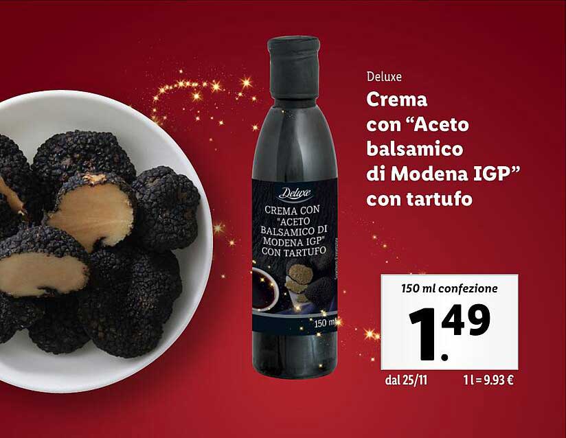 Crema con “Aceto balsamico di Modena IGP” con tartufo