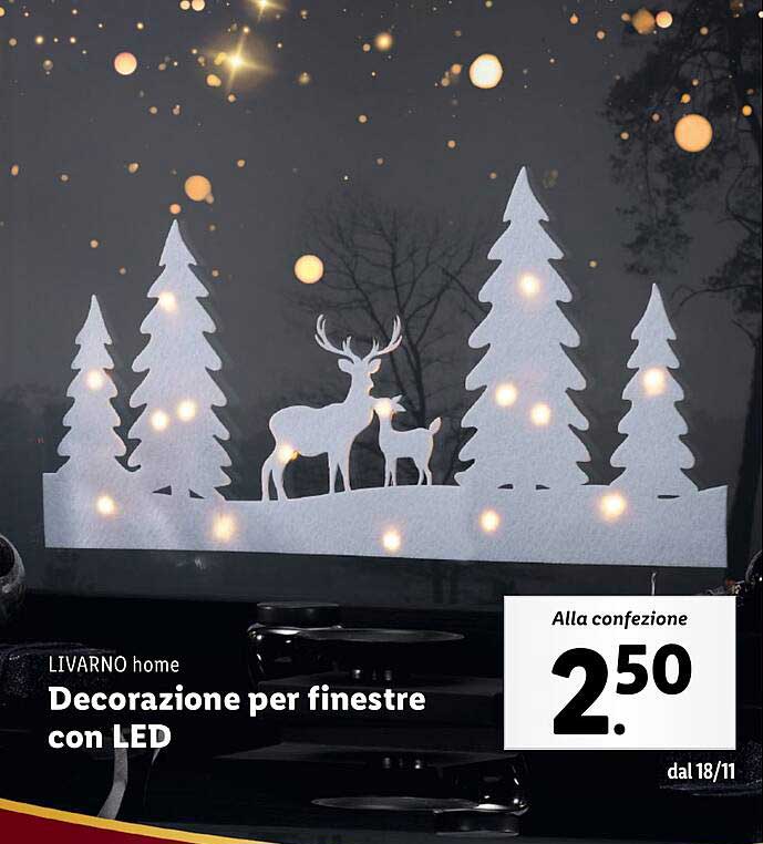 Decorazione per finestre con LED