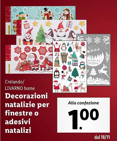 Decorazioni natalizie per finestre o adesivi natalizi