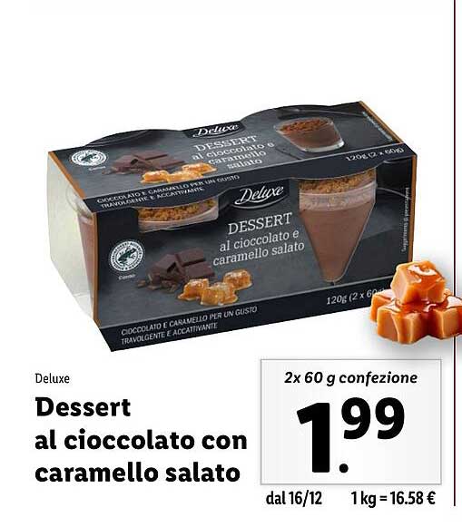 Dessert al cioccolato con caramello salato