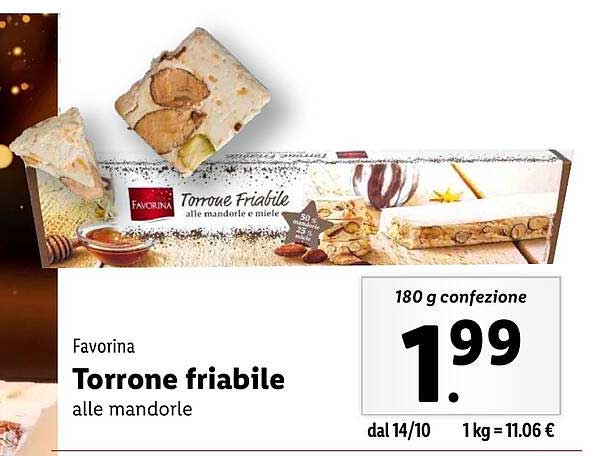 Favolina Torrone friabile alle mandorle