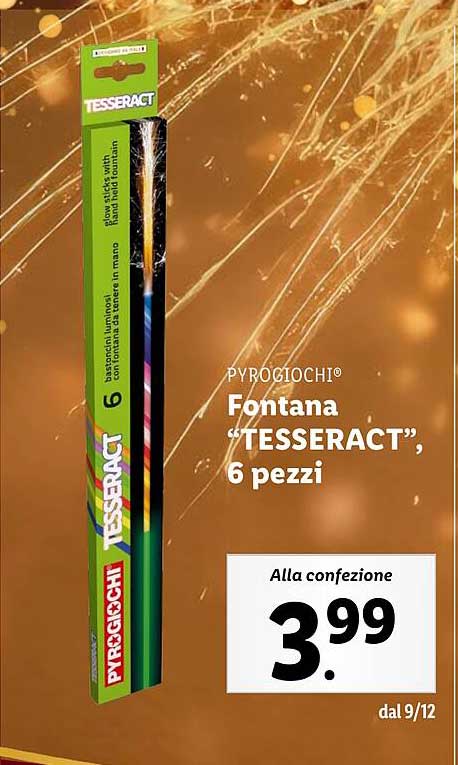 Fontana “TESSERACT”, 6 pezzi