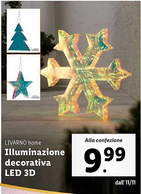 Illuminazione decorativa LED 3D