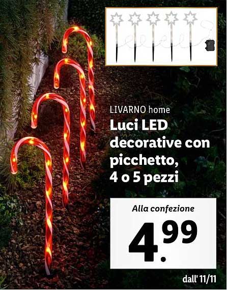 LIVARNO home Luci LED decorative con picchetto, 4 o 5 pezzi