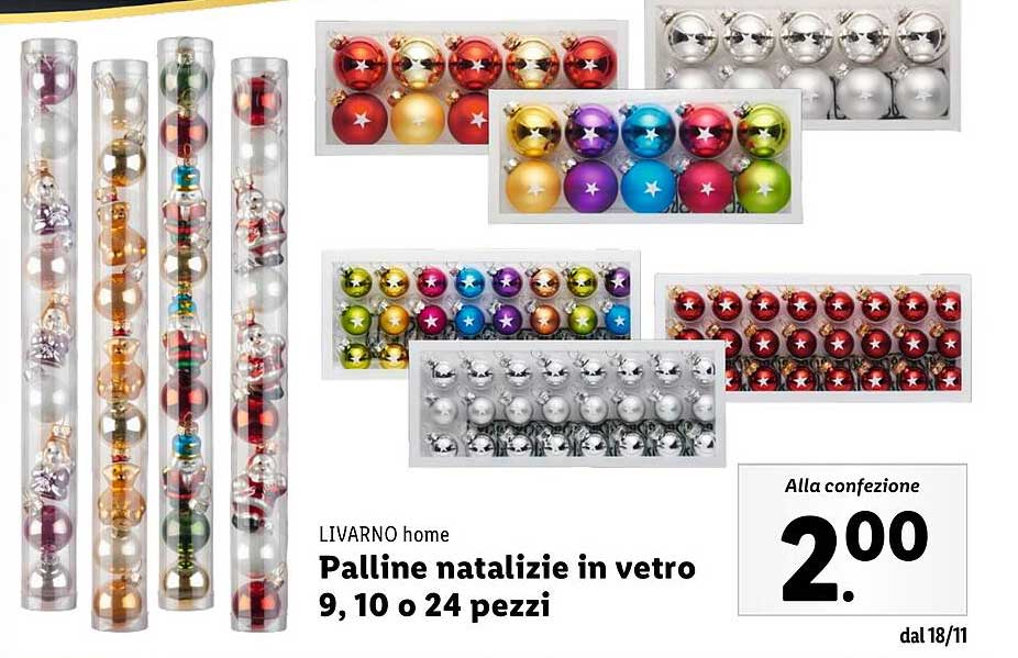 LIVARNO home  
Palline natalizie in vetro 9, 10 o 24 pezzi  