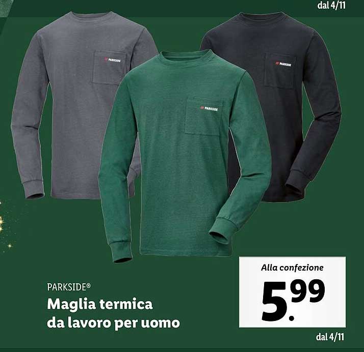 Maglia termica da lavoro per uomo