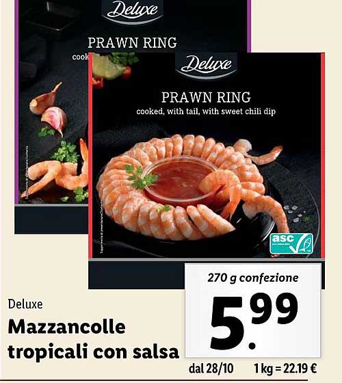 Mazzancolle tropicali con salsa