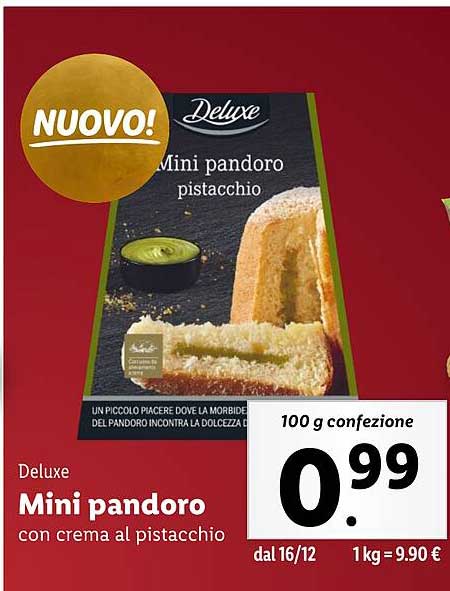 Mini pandoro con crema al pistacchio