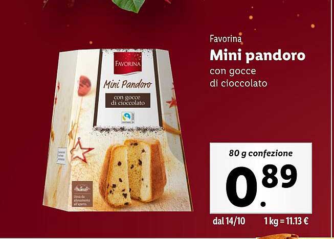 Mini pandoro con gocce di cioccolato