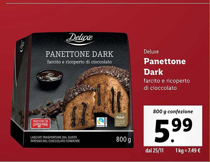 Panettone Dark farcito e ricoperto di cioccolato