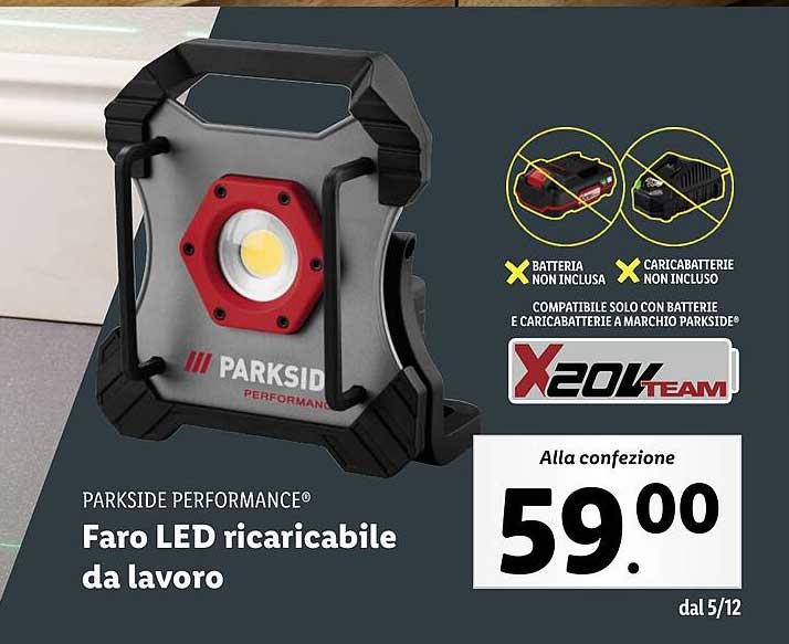 PARKSIDE PERFORMANCE® Faro LED ricaricabile da lavoro