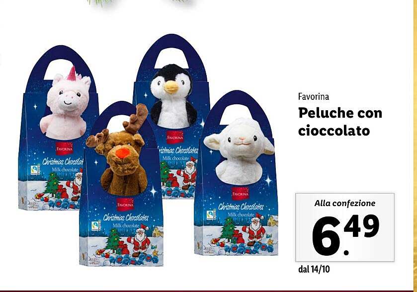 Peluche con cioccolato