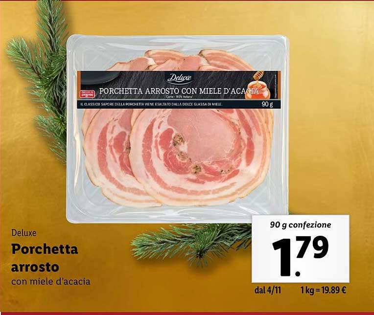 Porchetta arrosto con miele d'acacia