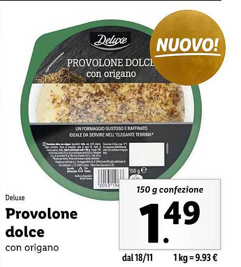 Provolone dolce con origano