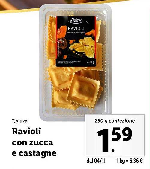 Ravioli con zucca e castagne