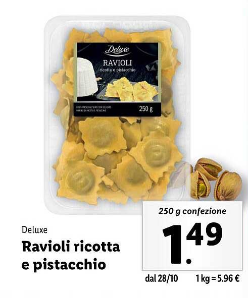 Ravioli ricotta e pistacchio