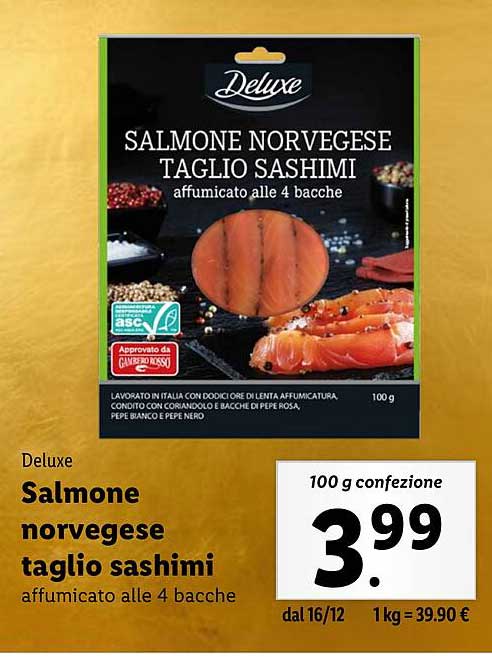 Salmone norvegese taglio sashimi