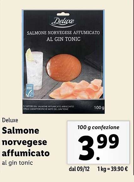 Salomone norvegese affumicato al gin tonic