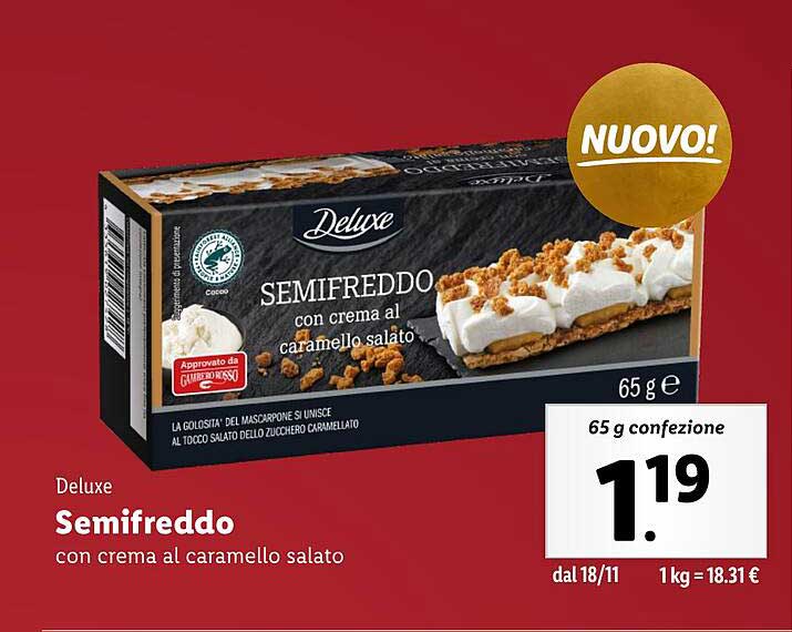 Semifreddo con crema al caramello salato