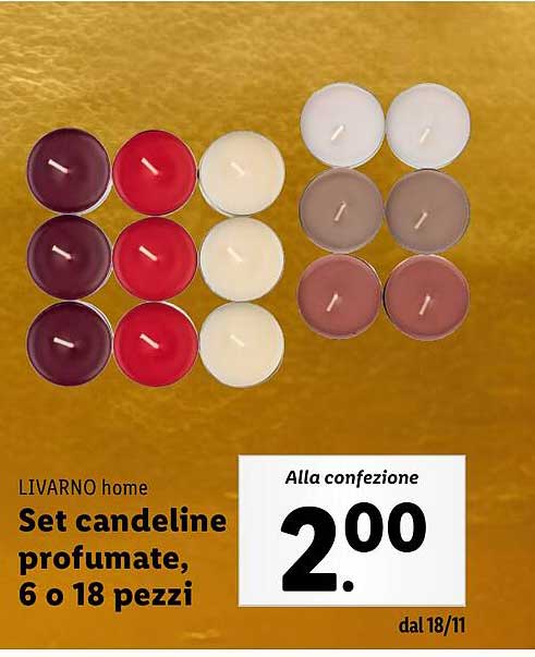 Set candele profumate, 6 o 18 pezzi