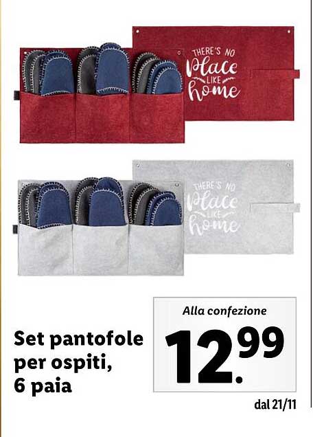 Set pantofole per ospiti, 6 paia